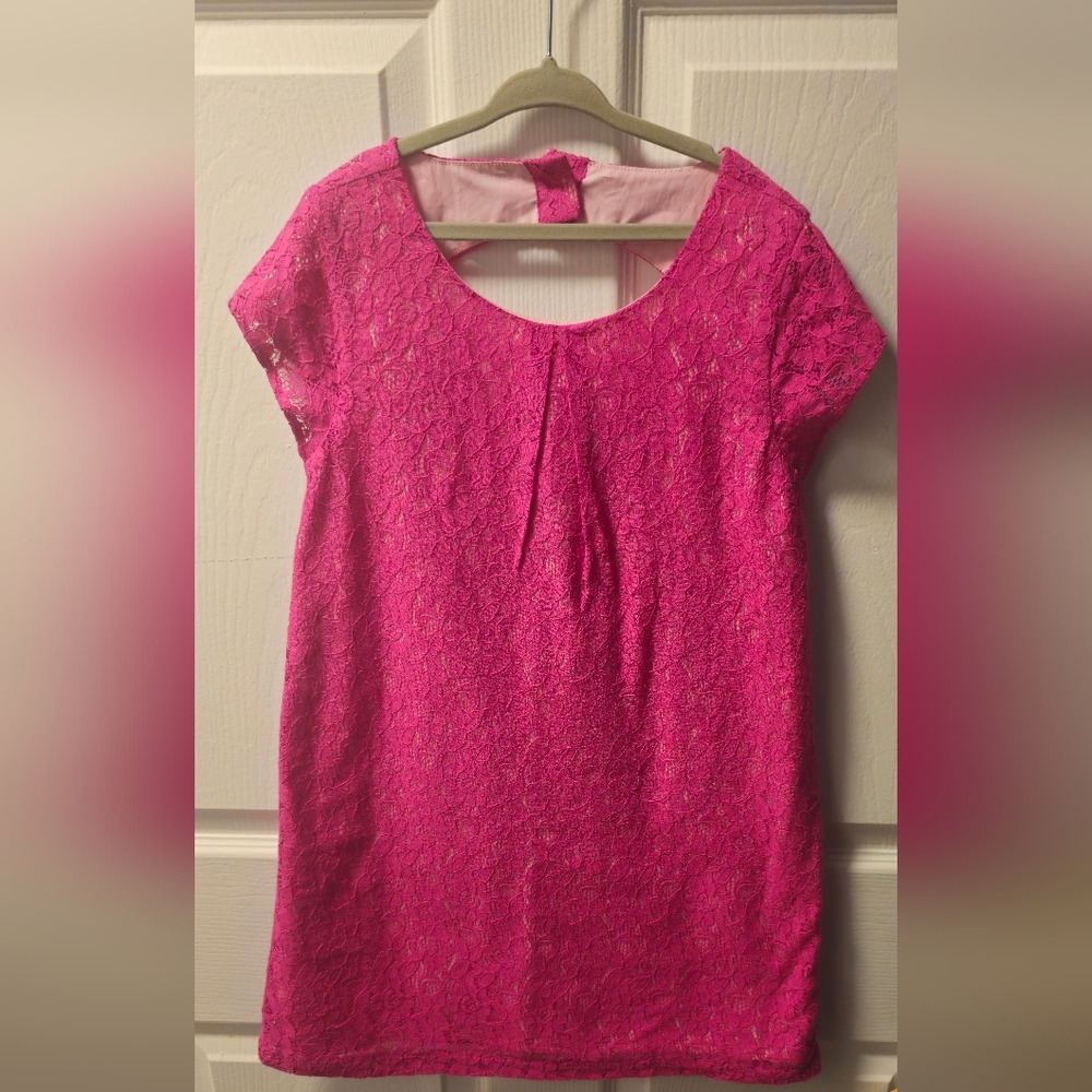 New Gymboree Girls 8 Pink Lace Dressy Dress Special Occasion Fancy